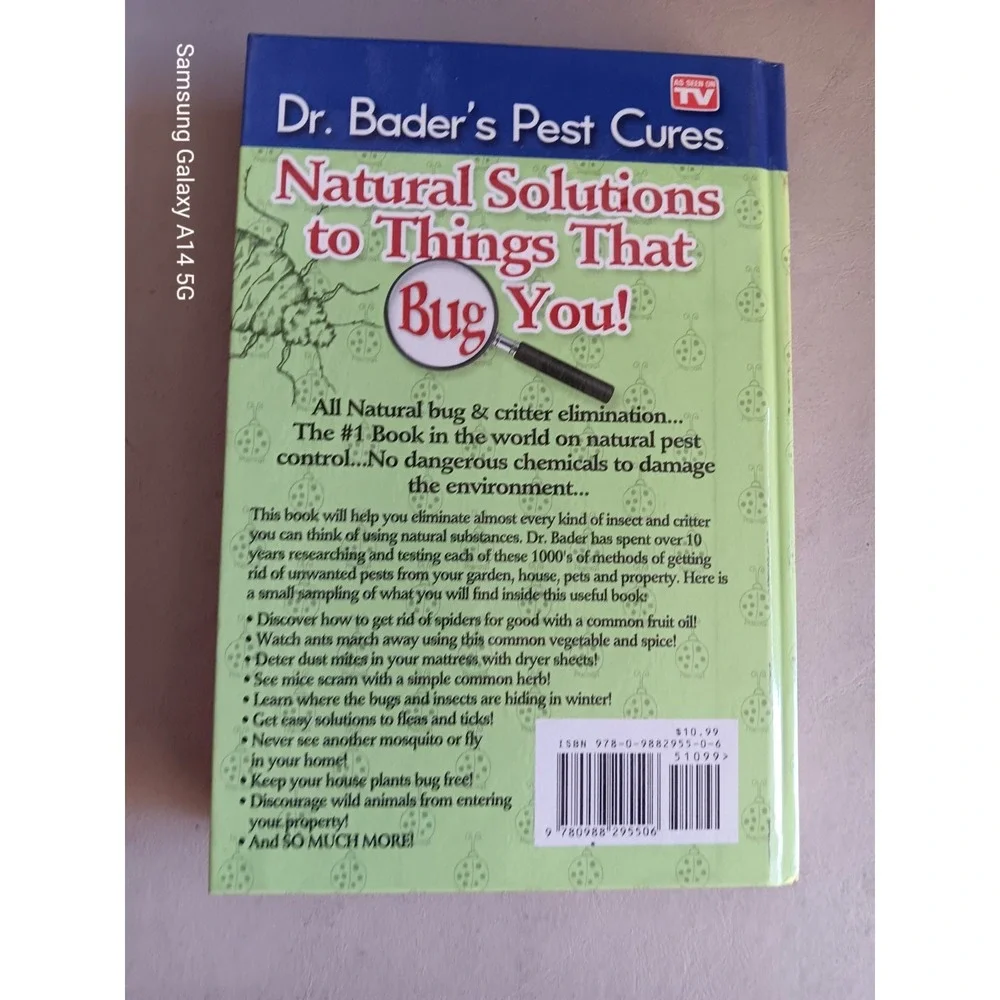 DR BADERS Pest Cures Natural Solutions Things That Bug You Hardcover 2012